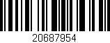 Código de barras (EAN, GTIN, SKU, ISBN): '20687954'