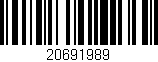 Código de barras (EAN, GTIN, SKU, ISBN): '20691989'