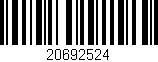 Código de barras (EAN, GTIN, SKU, ISBN): '20692524'