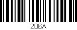 Código de barras (EAN, GTIN, SKU, ISBN): '206A'