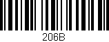Código de barras (EAN, GTIN, SKU, ISBN): '206B'