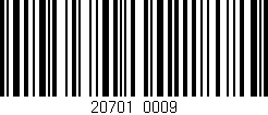 Código de barras (EAN, GTIN, SKU, ISBN): '20701/0009'