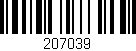 Código de barras (EAN, GTIN, SKU, ISBN): '207039'