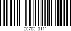 Código de barras (EAN, GTIN, SKU, ISBN): '20703/0111'