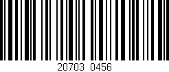 Código de barras (EAN, GTIN, SKU, ISBN): '20703/0456'