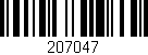 Código de barras (EAN, GTIN, SKU, ISBN): '207047'