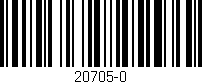 Código de barras (EAN, GTIN, SKU, ISBN): '20705-0'