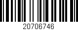 Código de barras (EAN, GTIN, SKU, ISBN): '20706746'