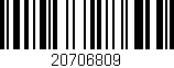 Código de barras (EAN, GTIN, SKU, ISBN): '20706809'