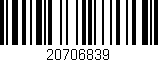 Código de barras (EAN, GTIN, SKU, ISBN): '20706839'