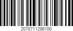 Código de barras (EAN, GTIN, SKU, ISBN): '2070711298100'