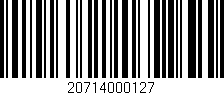 Código de barras (EAN, GTIN, SKU, ISBN): '20714000127'