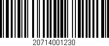 Código de barras (EAN, GTIN, SKU, ISBN): '20714001230'