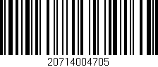 Código de barras (EAN, GTIN, SKU, ISBN): '20714004705'