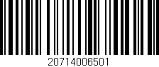 Código de barras (EAN, GTIN, SKU, ISBN): '20714006501'