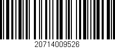 Código de barras (EAN, GTIN, SKU, ISBN): '20714009526'