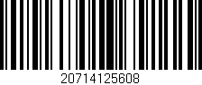 Código de barras (EAN, GTIN, SKU, ISBN): '20714125608'