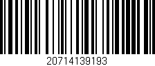 Código de barras (EAN, GTIN, SKU, ISBN): '20714139193'