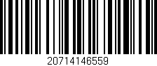 Código de barras (EAN, GTIN, SKU, ISBN): '20714146559'