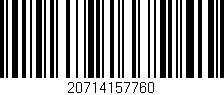 Código de barras (EAN, GTIN, SKU, ISBN): '20714157760'