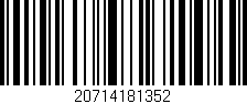 Código de barras (EAN, GTIN, SKU, ISBN): '20714181352'