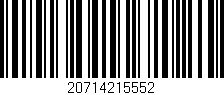 Código de barras (EAN, GTIN, SKU, ISBN): '20714215552'