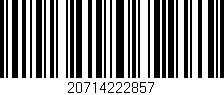 Código de barras (EAN, GTIN, SKU, ISBN): '20714222857'