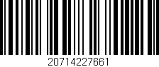 Código de barras (EAN, GTIN, SKU, ISBN): '20714227661'