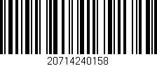 Código de barras (EAN, GTIN, SKU, ISBN): '20714240158'