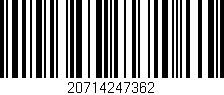 Código de barras (EAN, GTIN, SKU, ISBN): '20714247362'