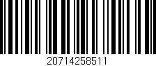 Código de barras (EAN, GTIN, SKU, ISBN): '20714258511'