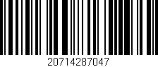 Código de barras (EAN, GTIN, SKU, ISBN): '20714287047'