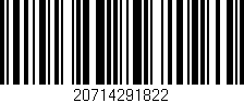 Código de barras (EAN, GTIN, SKU, ISBN): '20714291822'