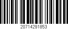 Código de barras (EAN, GTIN, SKU, ISBN): '20714291853'