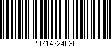 Código de barras (EAN, GTIN, SKU, ISBN): '20714324636'