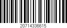 Código de barras (EAN, GTIN, SKU, ISBN): '20714336615'