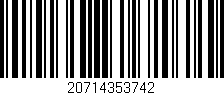 Código de barras (EAN, GTIN, SKU, ISBN): '20714353742'