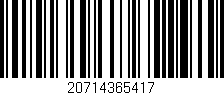 Código de barras (EAN, GTIN, SKU, ISBN): '20714365417'