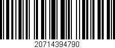 Código de barras (EAN, GTIN, SKU, ISBN): '20714394790'
