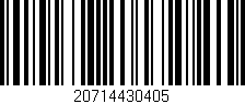 Código de barras (EAN, GTIN, SKU, ISBN): '20714430405'
