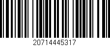 Código de barras (EAN, GTIN, SKU, ISBN): '20714445317'