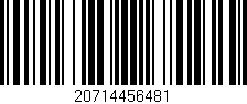 Código de barras (EAN, GTIN, SKU, ISBN): '20714456481'