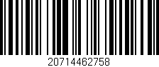 Código de barras (EAN, GTIN, SKU, ISBN): '20714462758'
