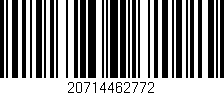 Código de barras (EAN, GTIN, SKU, ISBN): '20714462772'