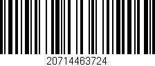 Código de barras (EAN, GTIN, SKU, ISBN): '20714463724'