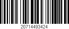 Código de barras (EAN, GTIN, SKU, ISBN): '20714493424'