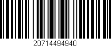 Código de barras (EAN, GTIN, SKU, ISBN): '20714494940'
