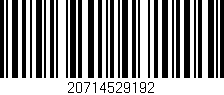 Código de barras (EAN, GTIN, SKU, ISBN): '20714529192'