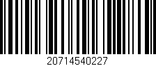 Código de barras (EAN, GTIN, SKU, ISBN): '20714540227'