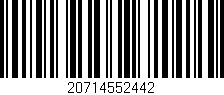 Código de barras (EAN, GTIN, SKU, ISBN): '20714552442'